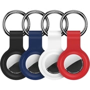 Compatible with AirTag Case Keychain Air Tag Holder Silicone AirTags Key Ring Cases Tags Chain Apple GPS Item Finders Accessories 4 Pack