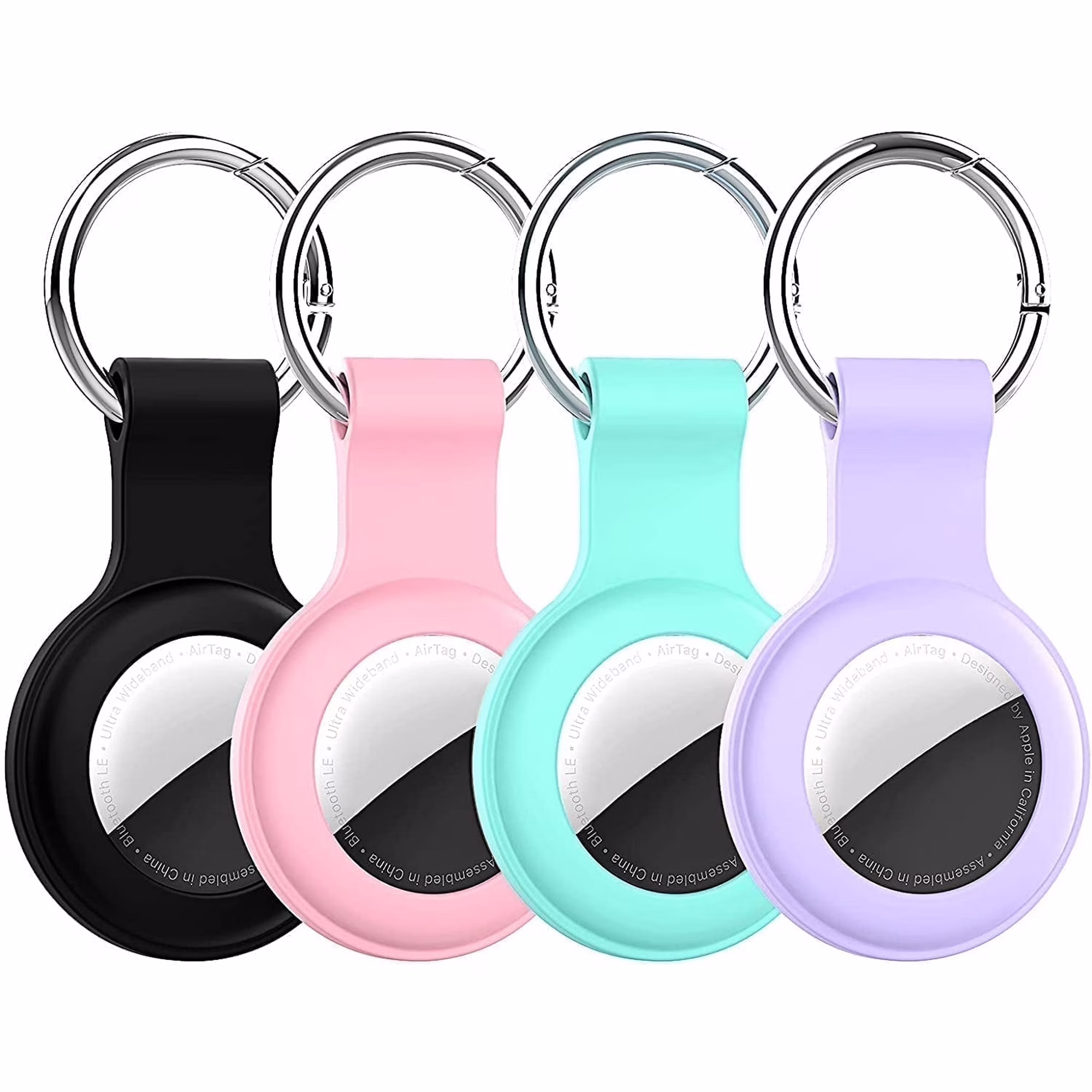 Compatible with AirTag Case Keychain Air Tag Holder Silicone AirTags Key Ring Cases Tags Chain Apple GPS Item Finders Accessories 4 Pack price history and forecast - LuckySunDecorQZ