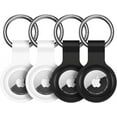 thumbnail image 1 of Compatible with AirTag Case Keychain Air Tag Holder Silicone AirTags Key Ring Cases Tags Chain Apple GPS Item Finders Accessories 4 Pack, 1 of 7