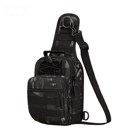 Compatible with Apple, Hamburg Tactical Chest Bag IPAD Riding Shoulder Bag Outdoor Messenger Bag Leisure Bag Four-Use Backpack,A