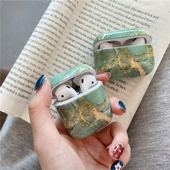 Compatible with Apple, Marble Protective Shell Water Sticker Wireless Bluetooth Headset Protective Cover