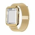 thumbnail image 1 of Compatible with Apple Watch Band 44mm Milanese Loop iWatch Band with Screen Protector Case for Apple Watch Series SE 6 5 4 -gold, 1 of 8