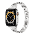 thumbnail image 1 of Compatible with Apple Watch Band Bling Diamond Rhinestone Replacement Metal Strap --- Silver（ 42/44/45mm）, 1 of 4