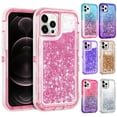 thumbnail image 1 of Compatible with Apple iPhone 14 Case Silicone TPU Shockproof Protective Cover, Glitter Liquid Case, 1 of 7
