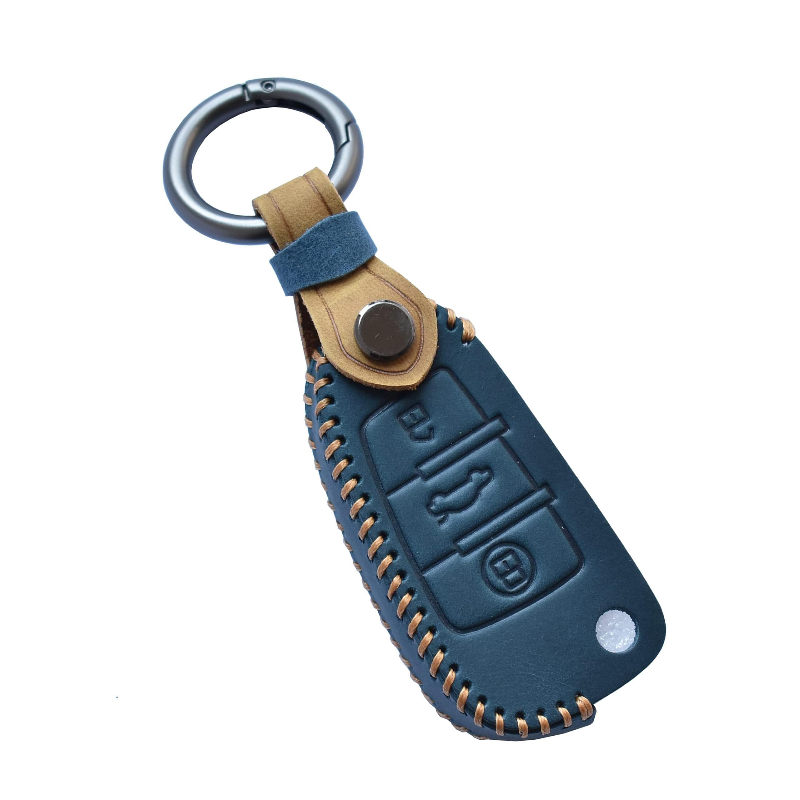 Compatible with Audi A1 A3 Q3 Q7 R8 A6L TT  for Audi Key Fob Case,Leather Full Cover Compatible with A1 A3 Q3 R8 Flip
