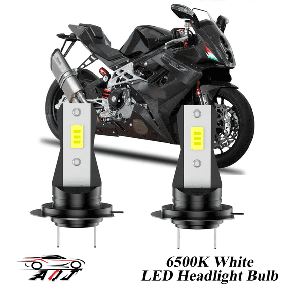 Compatible with Bimota DB7 2009-2010, 2-Pack H7 LED Headlight Bulbs Motorcycle Bulb,10000lm 6500K Cool White, 12v-24v DC