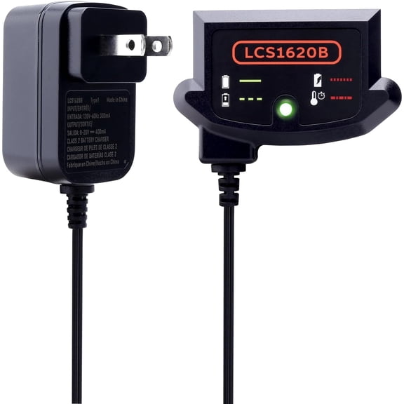 Compatible with Black and Decker 20V Lithium Battery Charger LCS1620B 20 Volt Max Lithium Battery LBXR20 LBXR2020-OPE LB2X3020  90590282 BDCAC202B