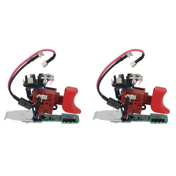Compatible with Bosch GSR10.8-2-LI GSR12-2-LI GSB10.8-2-LI Drill Driver Switch Trigger 16072335DK Replacement 2 Pack Red Black-