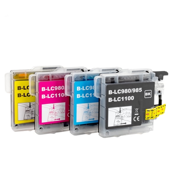 LC11 Ink Cartridge Compatible for Brother DcP-145C 185C 385C 535CN 585CW 6690CN 6690CW Printer(4 Pack)