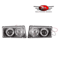 thumbnail image 1 of Compatible with Chevrolet Corvette 1997-2004 C5 Z06 Projector Halo Headlights Lamps Black Pair, 1 of 7