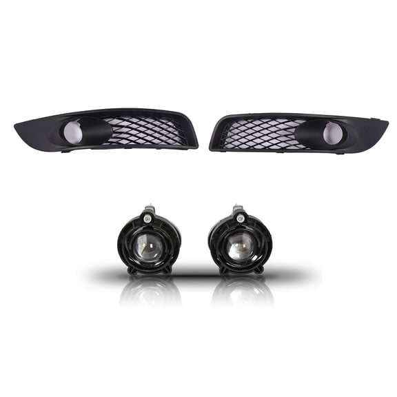 JX RACING Compatible with Chevrolet Impala 2006-2013 Fog Lights and Covers Bezels Pair 4pcs