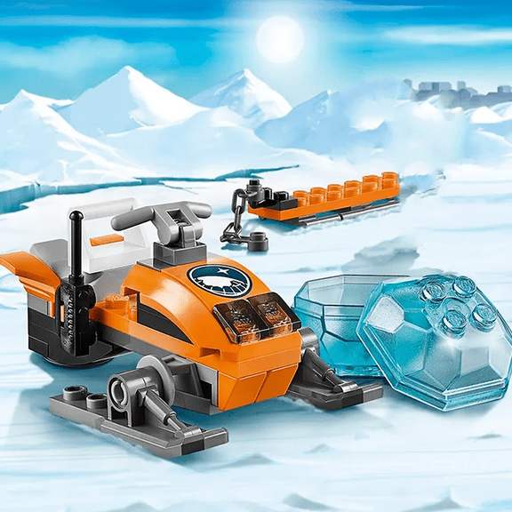 Compatible with City series building blocks Arctic mobile exploration base crane car MOC toys children's Christmas gifts