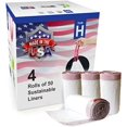 thumbnail image 1 of Compatible with Code H - 200 Count Durable Custom Fit Plastic Trash Bags w/Drawstring - 30-35 Liter/ 8-9 Gallon Trash Cans - Made in USA, 1 of 7