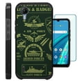 thumbnail image 1 of Compatible with Cricket Debut S2 | AT&T Calypso 4; Hybrid Fusion Guard Phone Case Cover + TEMPERED GLASS SCREEN PROTECTOR (Military Logo), 1 of 2