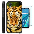thumbnail image 1 of Compatible with Cricket Debut S2 | AT&T Calypso 4; Hybrid Fusion Guard Phone Case Cover + TEMPERED GLASS SCREEN PROTECTOR (Tiger FF), 1 of 2