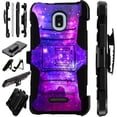 thumbnail image 1 of Compatible with Cricket Icon 2 (2020) Hybrid LuxGuard Holster Phone Case Cover (Purple Universe), 1 of 1