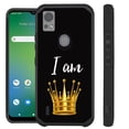 thumbnail image 1 of Compatible with Cricket Icon 5; Hybrid Fusion Guard Phone Case Cover (I Am Queen), 1 of 2