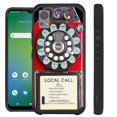 thumbnail image 1 of Compatible with Cricket Icon 5; Hybrid Fusion Guard Phone Case Cover (Red Payphone), 1 of 2