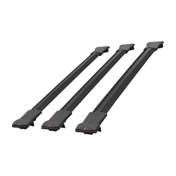 Compatible with Cupra Ateca 2020-2024 FLY Model Car Roof Rack Cross Bar Black Aluminium 3 Bars