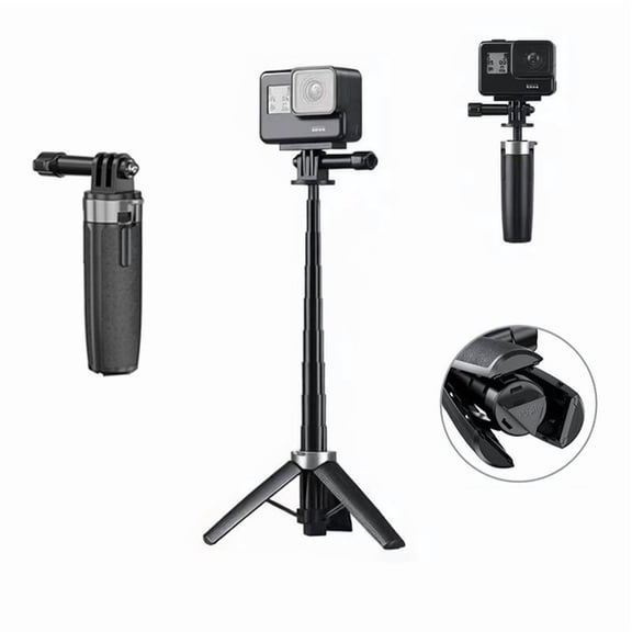 Compatible with DJI Pocket 3 Mini Tripod, DJI Action 5/4 Sports Camera Selfie Stick Handheld Stand
