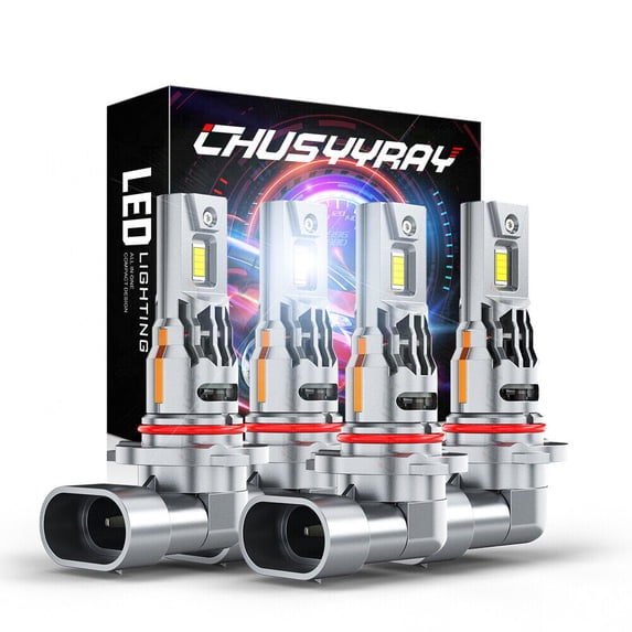 Compatible with Dodge Charger Sedan 4-Door 2006-2010 6000K LED Headlight Bulbs Hi/Low Lights