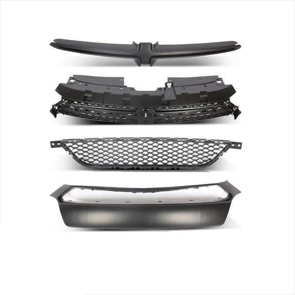 JX RACING Compatible with Dodge Dart 2013 2014 2015 2016 Front Grille Bumper Grille Molding Trim 4PCS