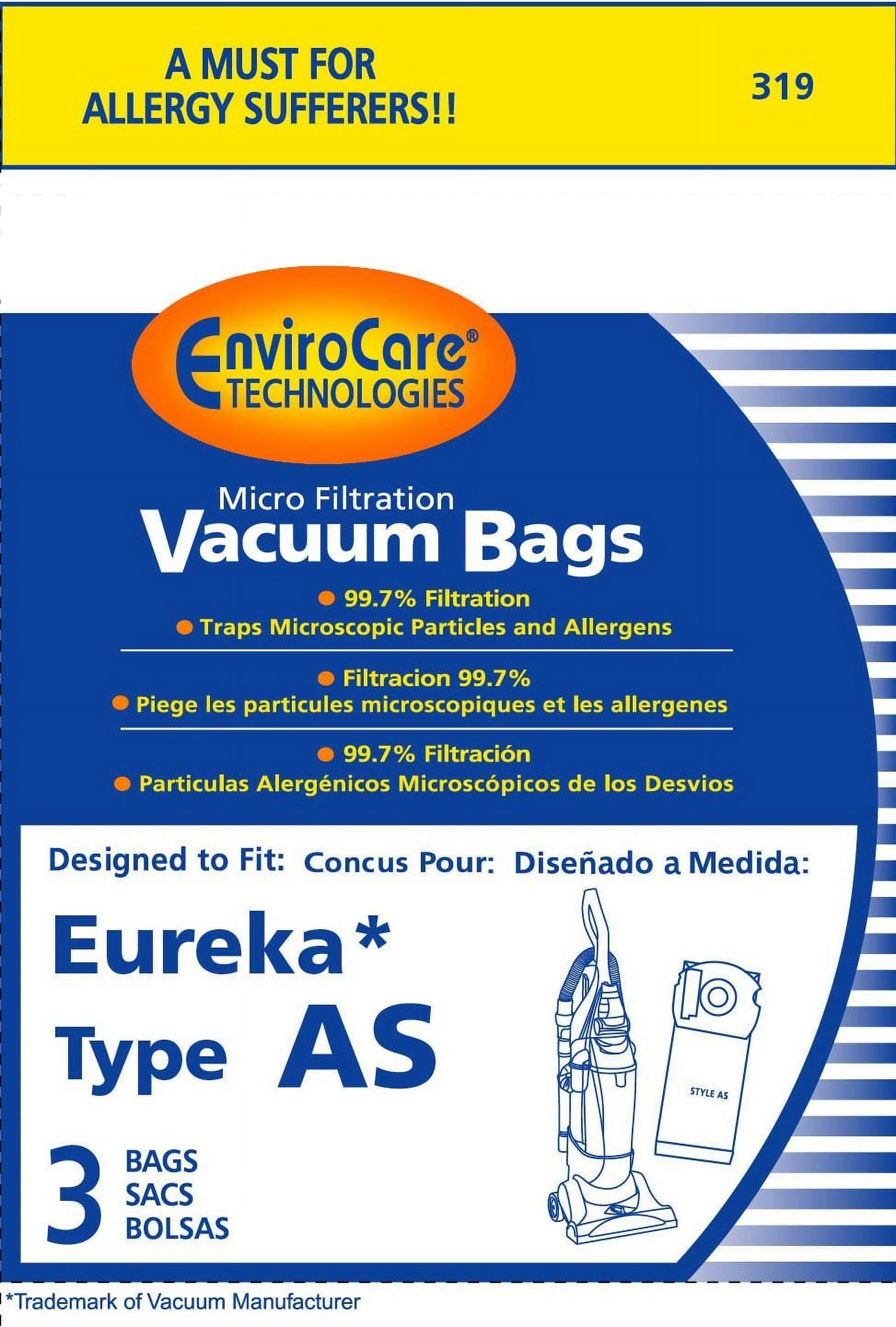 Eureka Type AS Micro Filtration Vacuum Cleaner Dust Bags, 15 Pack