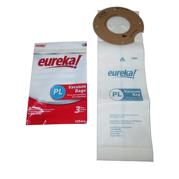 Compatible with Eureka Genuine Style PL 4750 4760 Model Series Vacuum Bags: 9 Bags