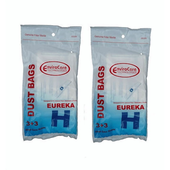 Compatible with Eureka Vacuum Bags for Style H Canisters (2 Pack 6 Bag