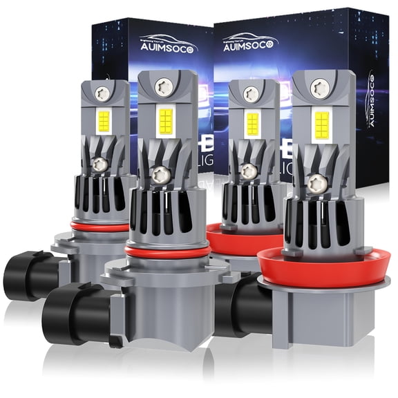 Compatible with For 2005-2011 Cadillac STS LED Headlight High Beam Low Beam Bulbs, , Plug and Play, Pack of 4