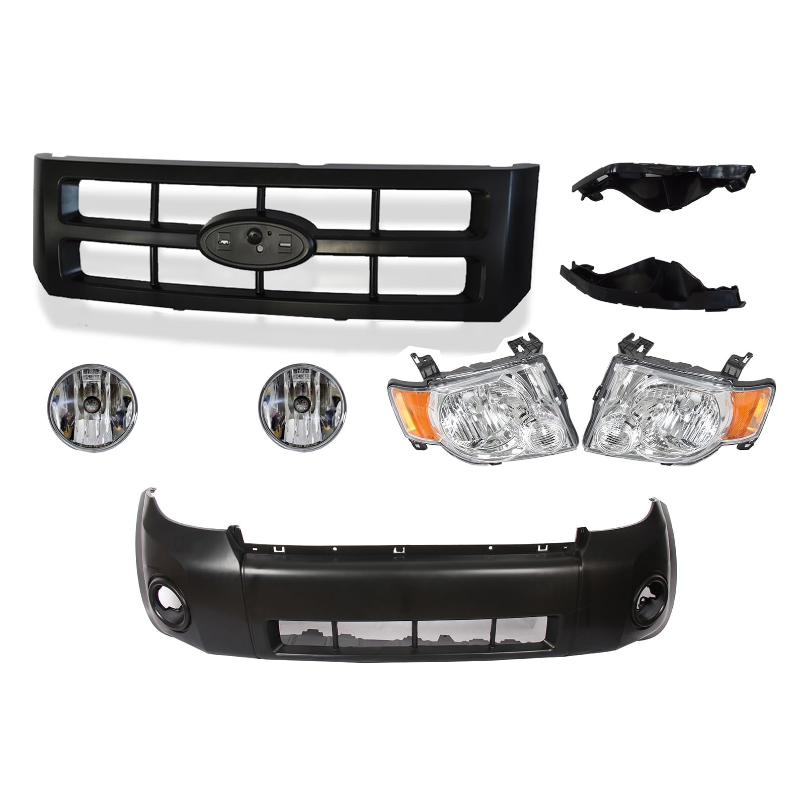 Compatible with Ford Escape 20082012 Upper Grille Bumper Cover