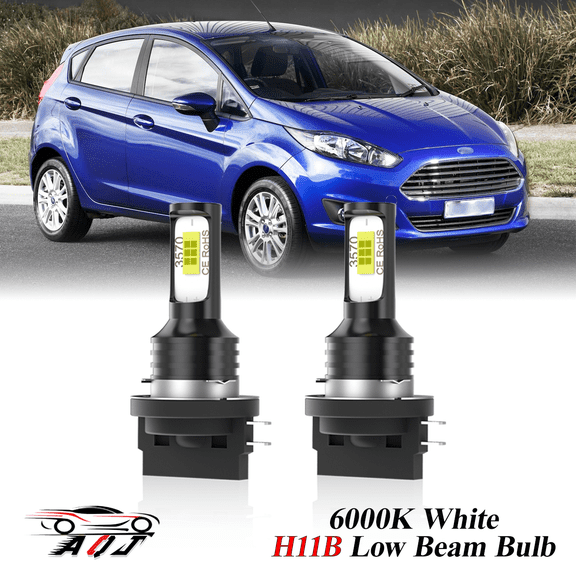 Compatible with Ford Fiesta 2011 2012 2013 H11B LED Low Beam Bulbs (Pack of 2) , 6000K White Super Bright, Plug and Play