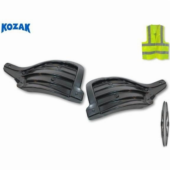 Compatible with Freightliner Cascadia 123 Fender Shield Splash, Hood Mounted Set (Kozak)