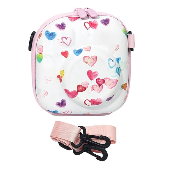 Compatible with Fujifilm Instax Mini 7 Plus 8 9 11 12 40 99 Camera Case Heart Print EVA 14x8.5x14cm-