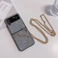 thumbnail image 1 of Compatible with Galaxy Z Flip 5 Case with Strap Lanyard, Luxury Glitter Bling Case with Crossbody Wrist Strap for Women Cell Phone Case, 1 of 9