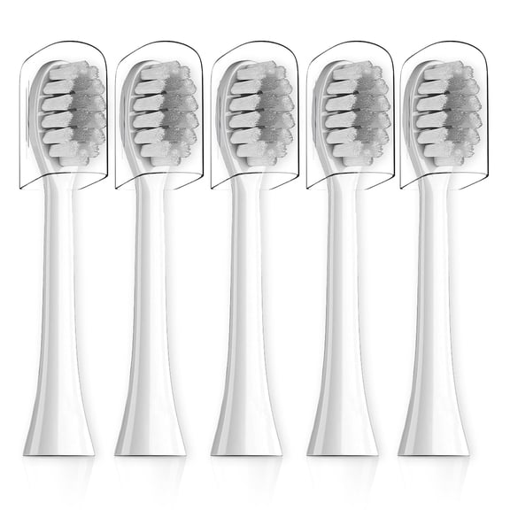 Compatible with Gleem Electric Toothbrush - Premium Replacement Toothbrush Heads, 5-Pack (White)