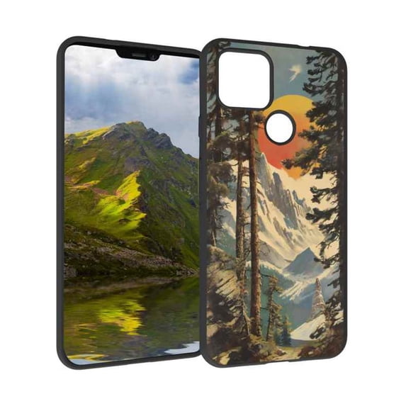 Compatible with Google Pixel 4A 5G Phone Case, Vintage-mountain-explorer-2 Case Silicone Protective for Teen Girl Boy Case for Google Pixel 4A 5G
