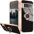 thumbnail image 1 of Compatible with Google Pixel 7 Pro Case Ring Holder Magnet Green, Google Pixel 7 Pro Phone Case Silicone Shockproof Plate Luxury Slim Cover (Black), 1 of 14