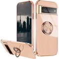 thumbnail image 1 of Compatible with Google Pixel 7 Pro Case Ring Holder Magnet Green, Google Pixel 7 Pro Phone Case Silicone Shockproof Plate Luxury Slim Cover (Pink), 1 of 14