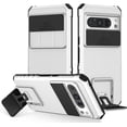 thumbnail image 1 of Compatible with Google Pixel 8 Pro Case with Slide Camera Cover, Google Pixel 8 Pro Phone Case with Stand Shockproof Hard PC Cases (White), 1 of 14