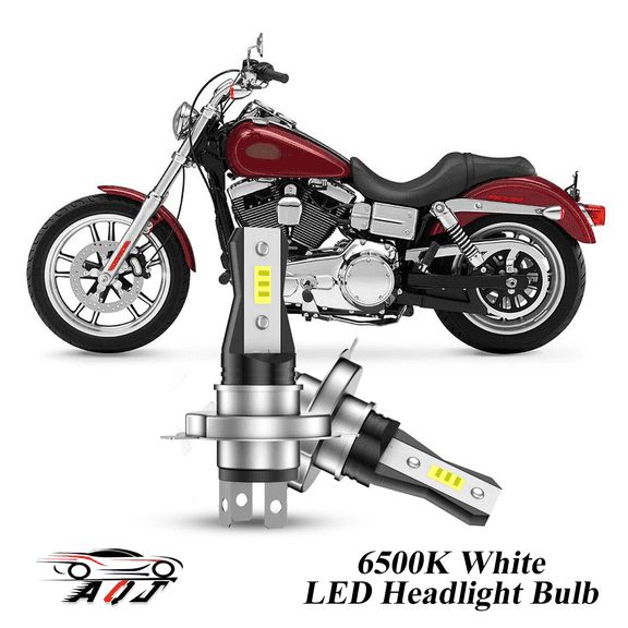 Compatible with Harley-Davidson Dyna Low Rider 1993-2009, 2-Pack H4 9003 HB2 Led Headlight Bulbs Motorcycle Bulb,10000lm 6000K Cool White