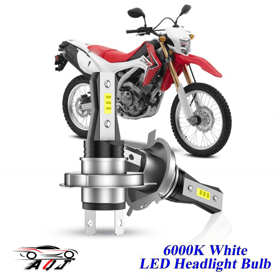 Compatible with Honda CRF250L 2013 2014-2017, 2-Pack H4 9003 HB2 Led Headlight Bulbs Motorcycle Bulb,10000lm 6000K Cool White