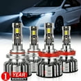 thumbnail image 1 of Compatible with Honda City 2015-2020 LED Headlight Plug-N-Play Kit 9005+H11 6000K White 4Pack, 1 of 10