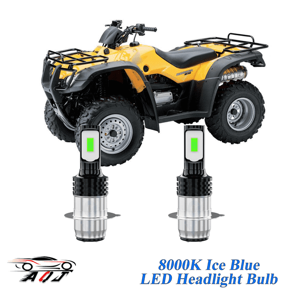 Compatible with Honda Rancher 350 2000-2006, 2-Pack H6M H6 Led Headlight Bulbs Motorcycle Bulb, 1700lm 8000K Ice Blue, 12v-24v DC