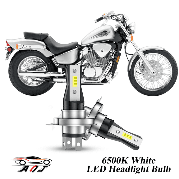 Compatible with Honda Shadow VLX/VLX Deluxe 2004-2009, 2-Pack H4 9003 HB2 Led Headlight Bulbs Motorcycle Bulb,10000lm 6000K Cool White
