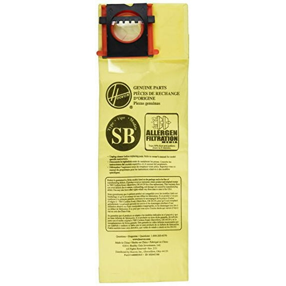Compatible with Hoover Paper Bag, Type Sb Ch50105 (Pack of 10)
