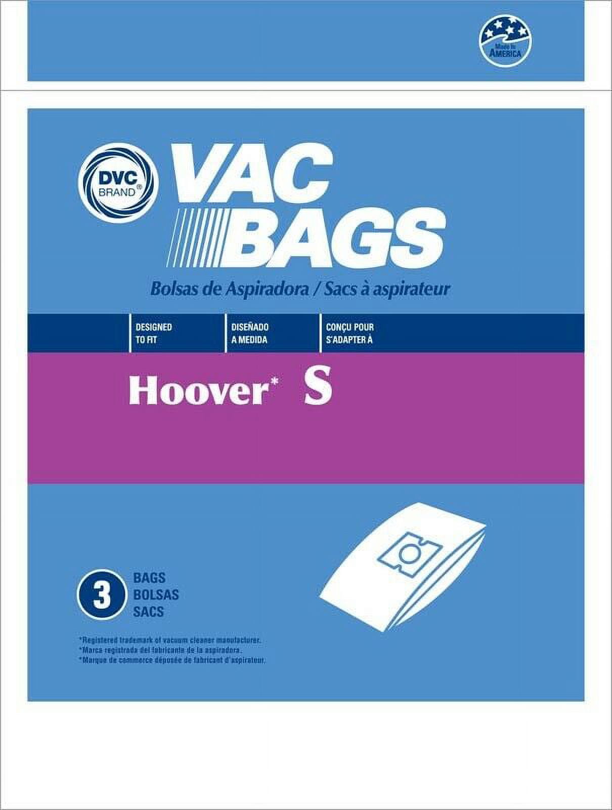 Compatible with Hoover Style S Vacuum Cleaner Bags by DVC Made in USA [ 75 Bags ]