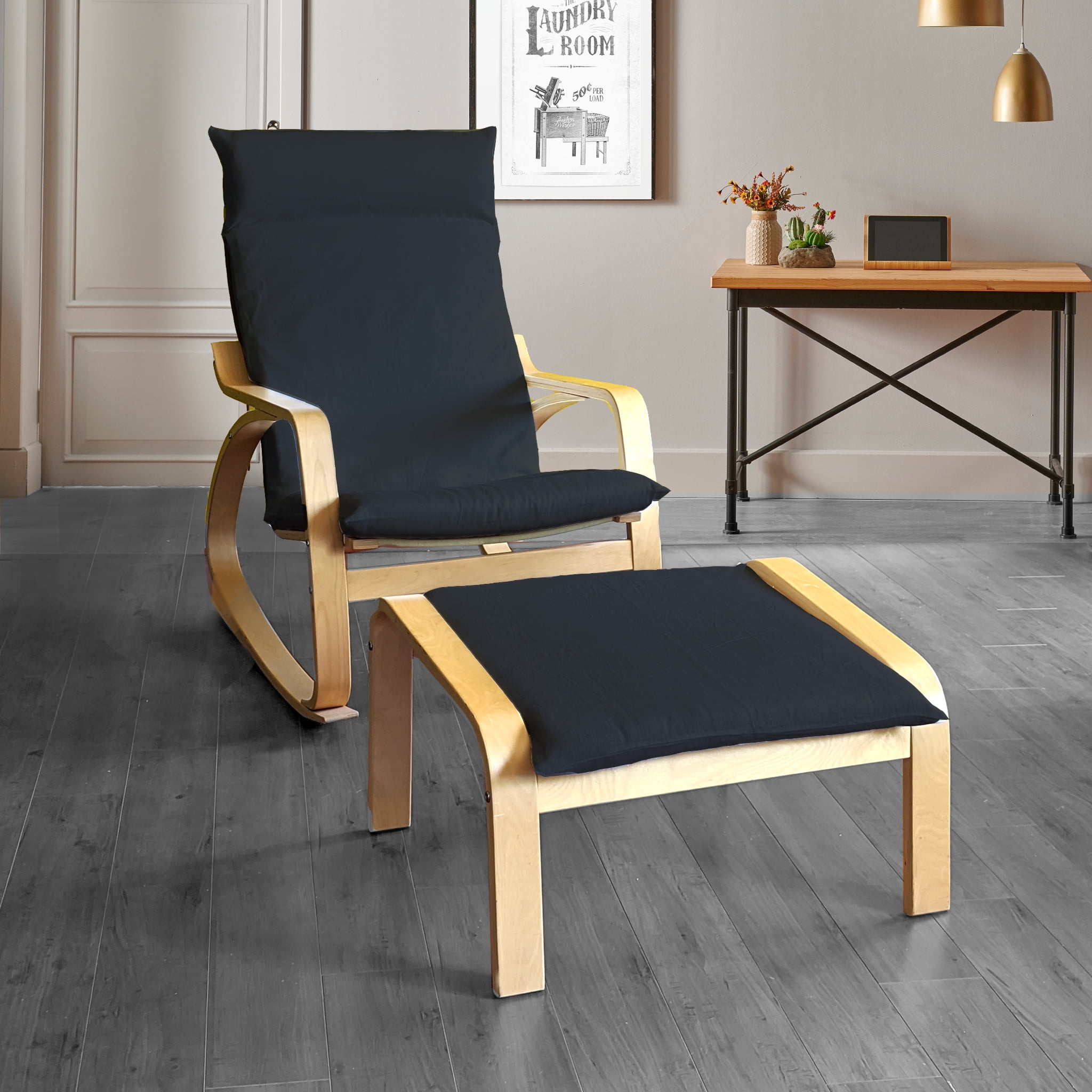 Poang Poltrona Poang Ikea Poggiapiedi Sedie Poäng E Poggiapiedi In