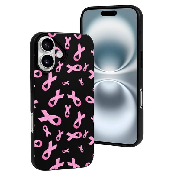 Compatible with Iphone 16 Case - Cute Soft Breast Cancer Awareness M Silicone Case Compatible with Iphone 16 Phone Case for Women Men