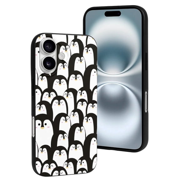 Compatible with Iphone 16 Case - Cute Soft Cartoon Penguin Silicone Case Compatible with Iphone 16 Phone Case for Women Men
